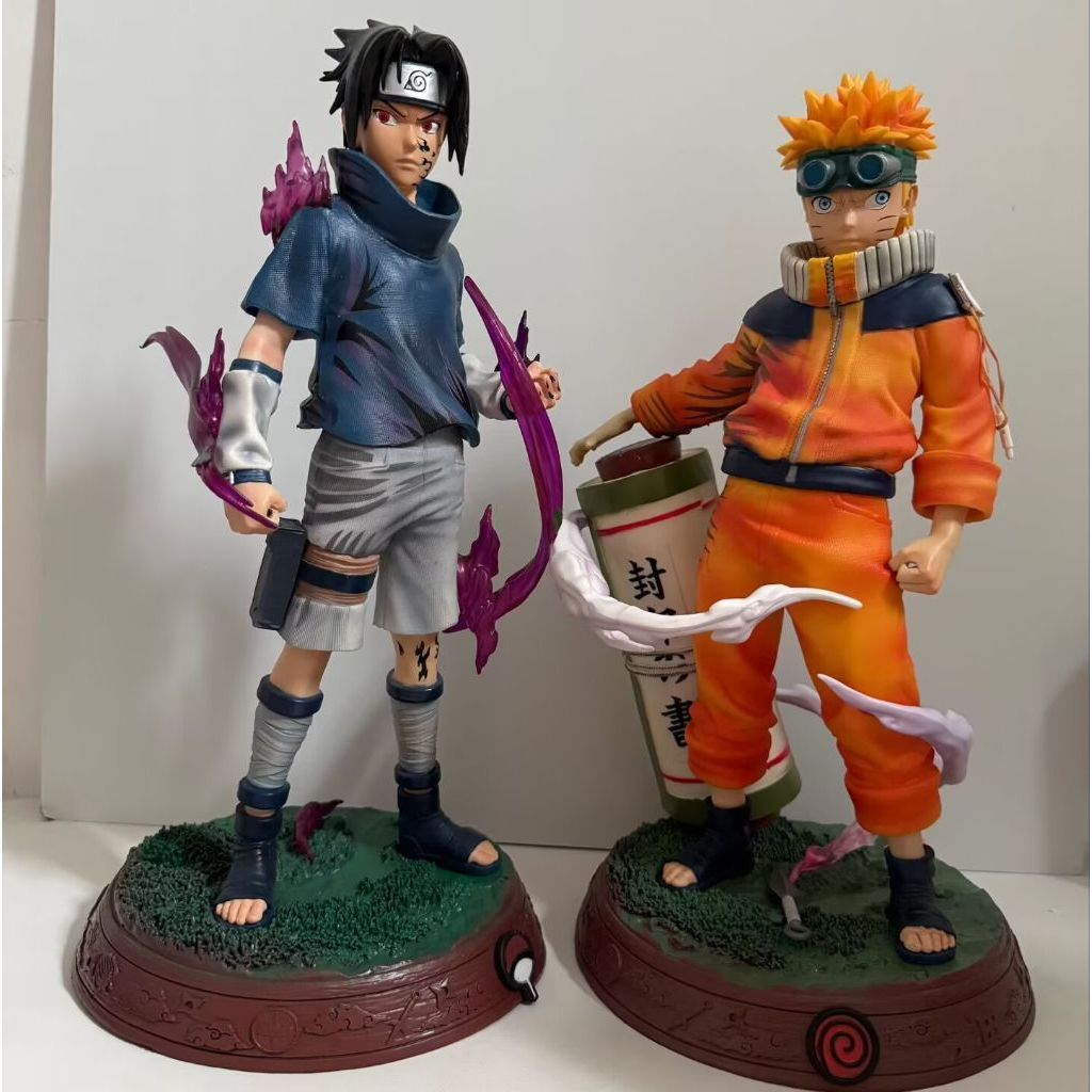 ACTION FIGURE Naruto & Sasuke Bahan PVC Ukuran 40,39 cm