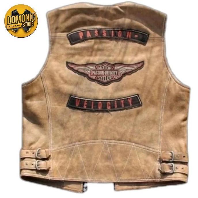 VEST JAKET KULIT MOTOR HARLEY DAVIDSON. velocity HOG HDCI KUALITAS ORINAL