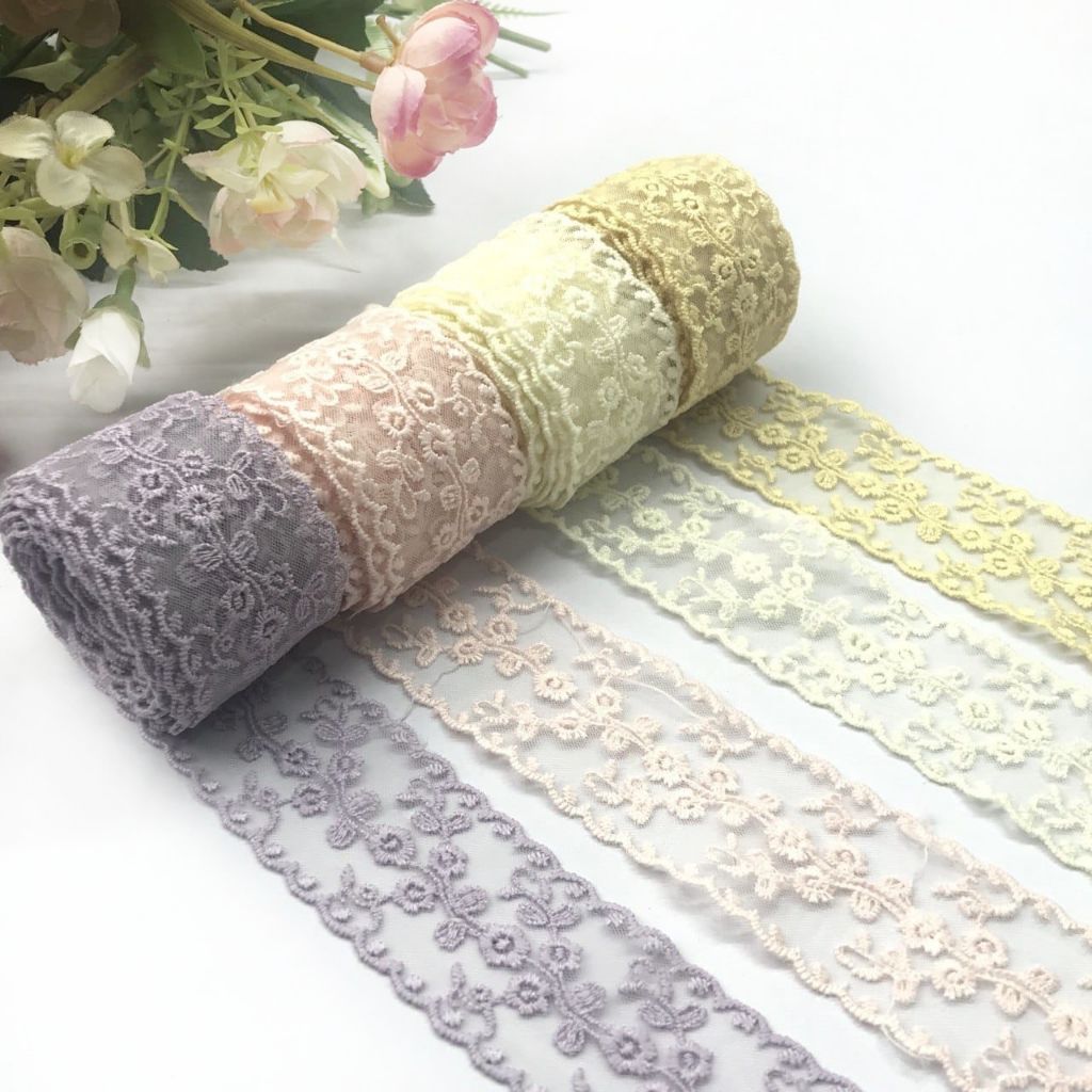 1YARD - PITA RENDA BORDIR MOTIF PITA/RENDA BORDIR/LACE RIBBON