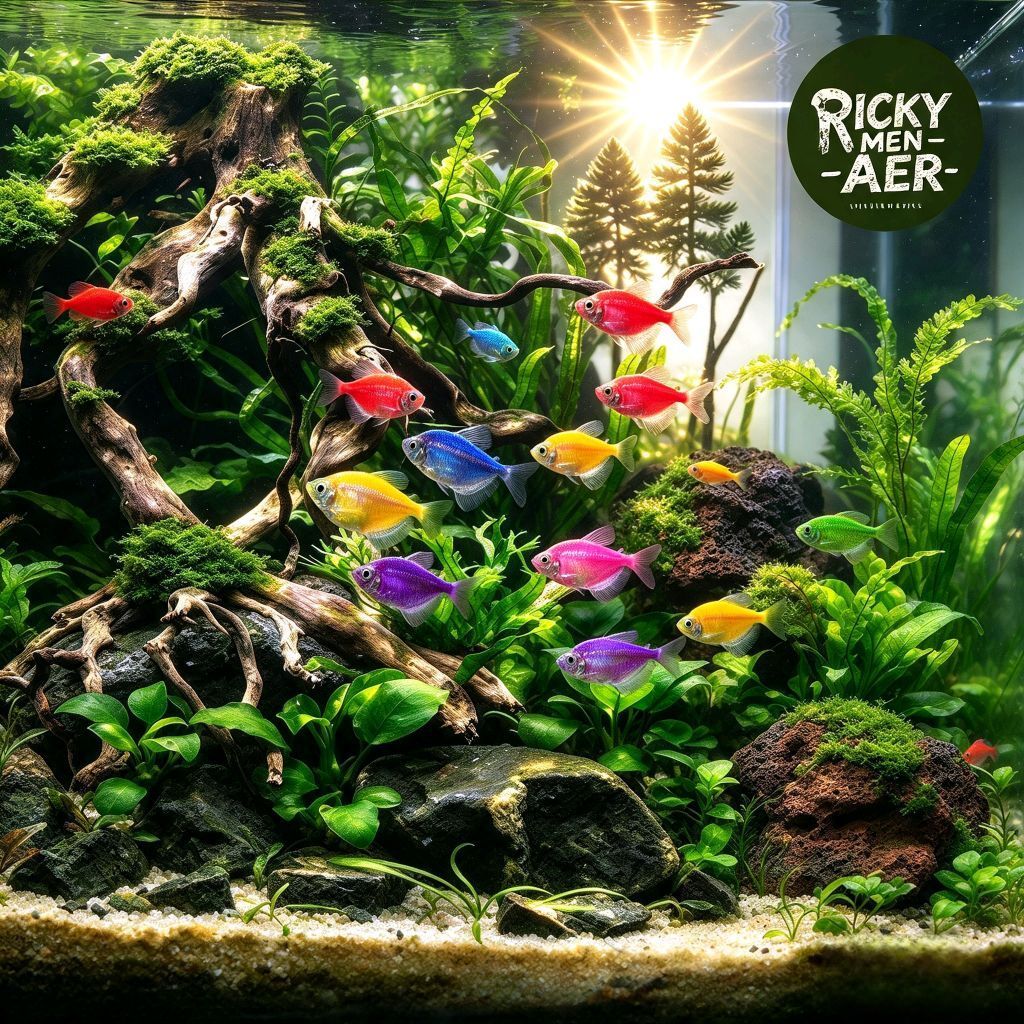 Ikan warna warni glofish l danio paket 10