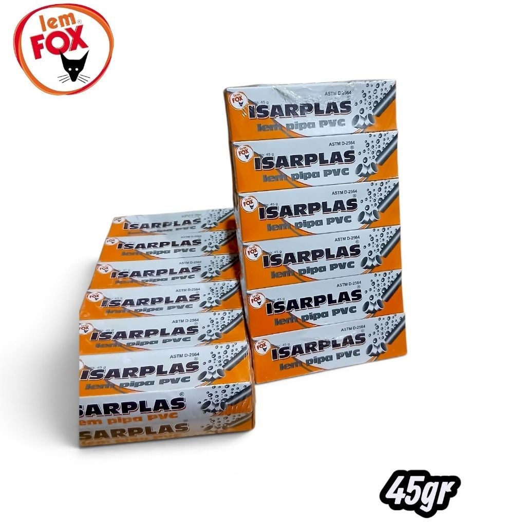 LEM PVC SAMBUNGAN PIPA MERK ISARPLAS 45gr/40gr1 LUSIN