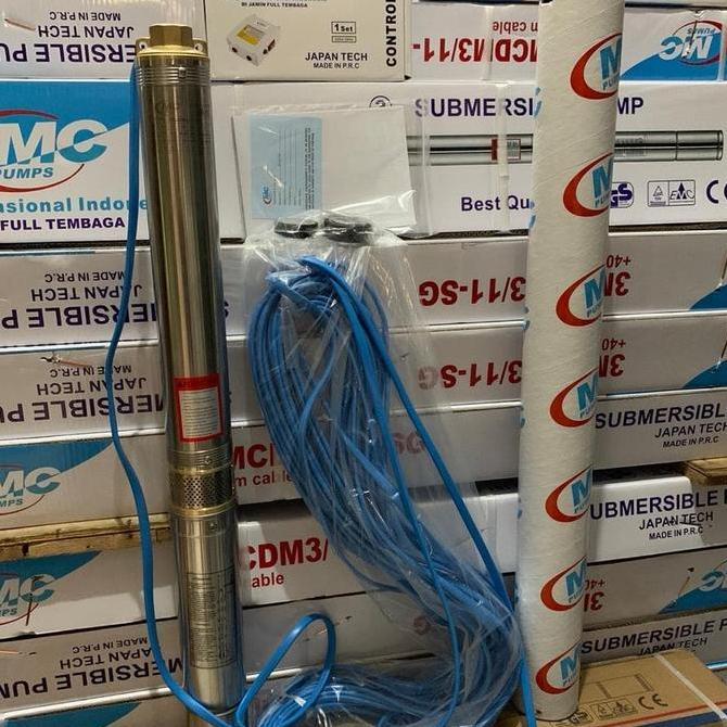 satelit 3" 0.5hp 370watt NASIONAL Mcpump 3MCDM 3/11 kabel biru 40mtr tersambung