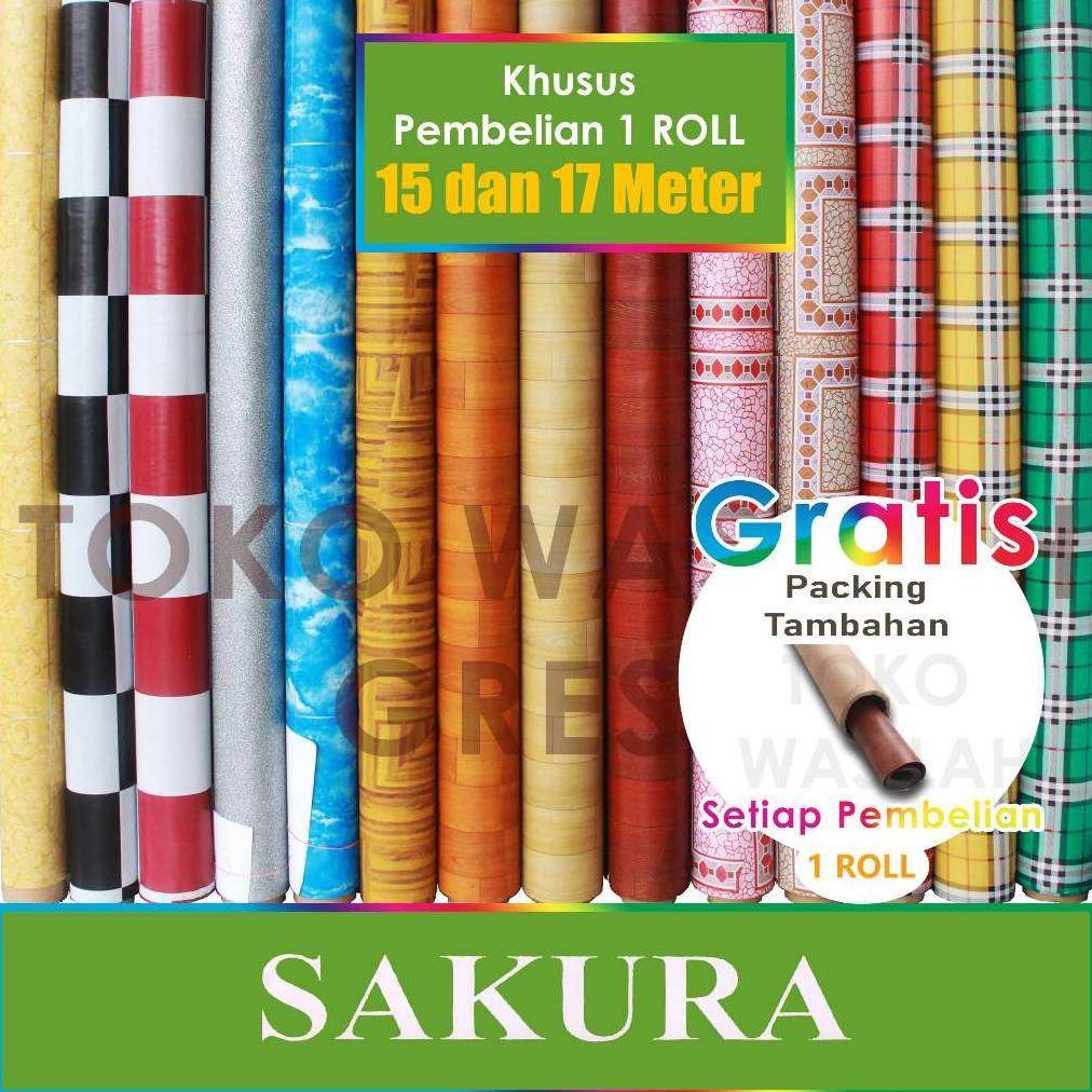 NAMI KARPET PLASTIK/PERLAK LANTAI /MEJA/ KARPET LANTAI  PLASTIK LEBAR 1.2m PANJANG 17 METER 1 ROLL