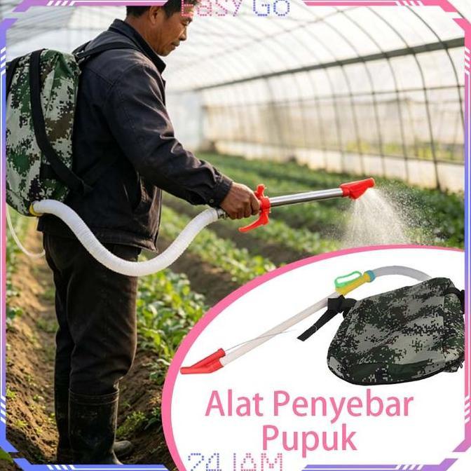 ARHMYY Alat Kocor Pupuk Granul Alat Penabur Pupuk Padat Butiran Portabel Alat Tabur Pupuk Gendong Al