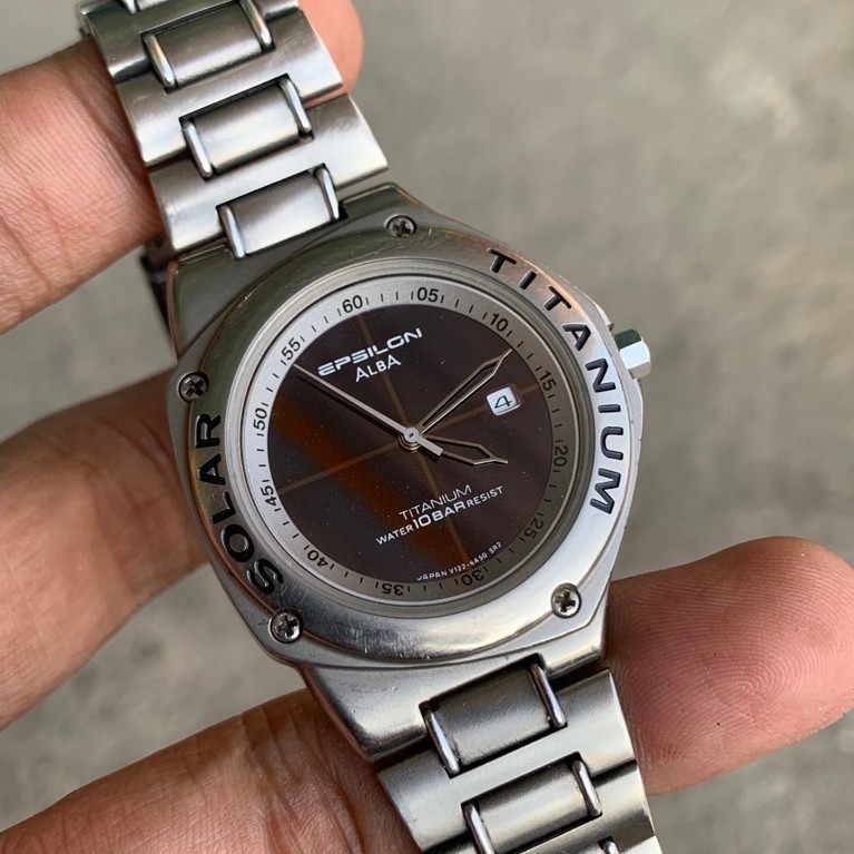 ALBA epsilon solar titanium JDM jam tangan pria original preloved/second/bekas