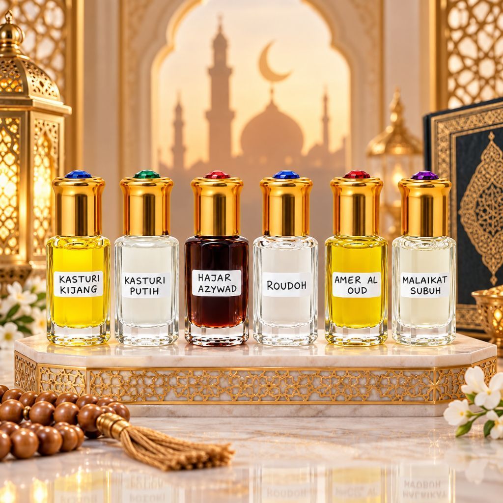 Minyak Wangi Parfum Arab Non Alkohol Parfum Sholat Kasturi Kijang Kasturi Putih Hajar Aswad Roudoh A