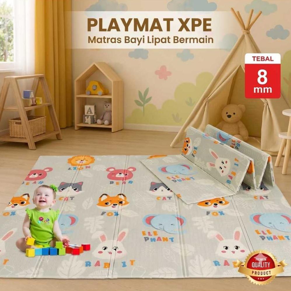 Playmat Matras Bayi High Quality | Karpet Bermain Baby Alas Lantai | Tikar Lipat Anak Murah Foam Teb