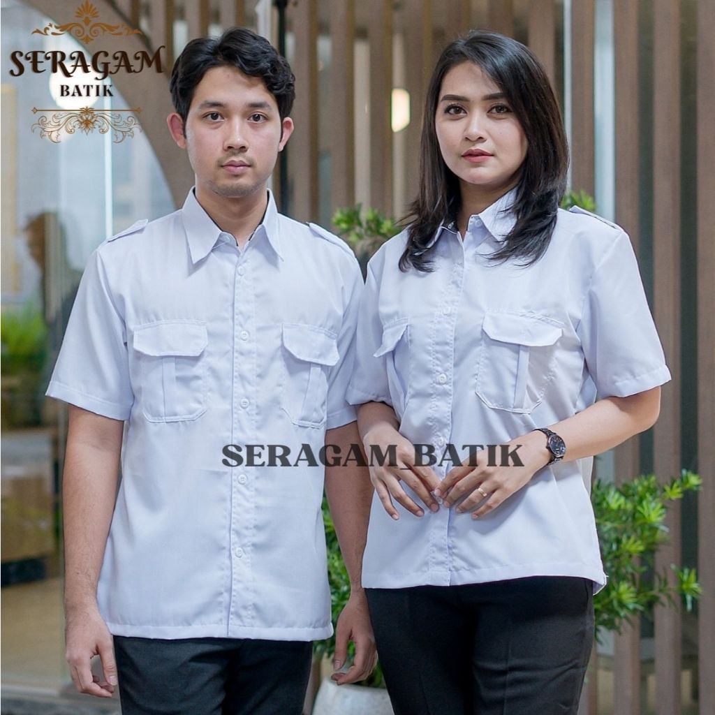 Baju Dinas Putih Pns Pria Baju Pdh Putih Seragam Putih Pns PDH pria panjang/pendek
