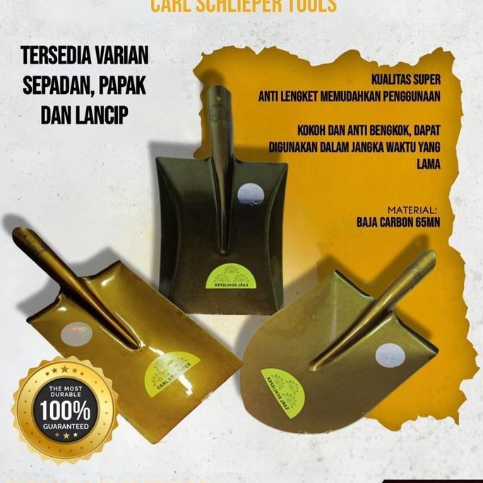 KEPALA SEKOP/SKROP LANCIP PAPAK SPADAN SEPADAN SPARDAN MATA CARL SCHLIEPER