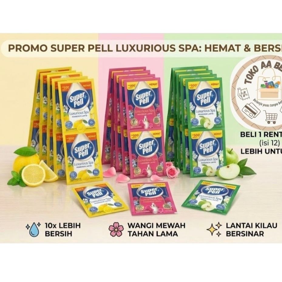 SUPER PELL LUXURIOUS SPA - PEMBERSIH LANTAI SACHET