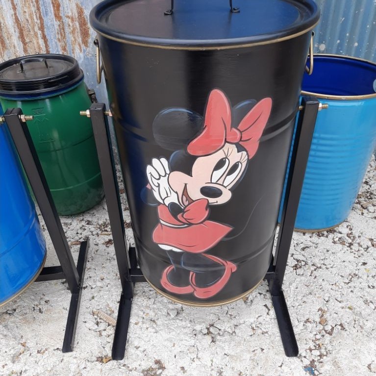 Tong Sampah Karakter / Tong Sampah Besi / Tong Sampah Besar / Tong Sampah Mini Mouse / Tempat Sampah