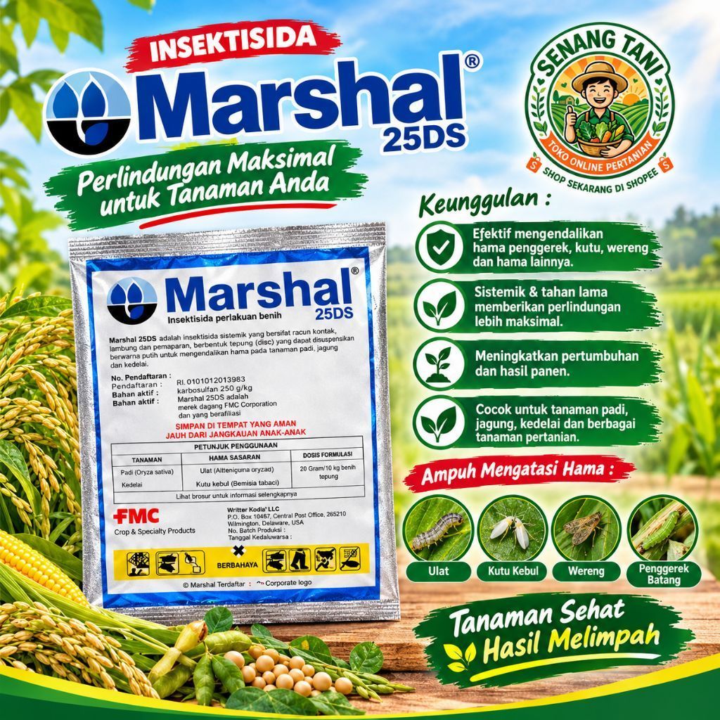 Marsal  25DS Insektisida Bubuk Merah Muda 25gram