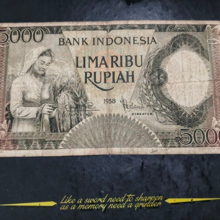 UANG KUNO 5000 RUPIAH SERI PEKERJA TAHUN 1958