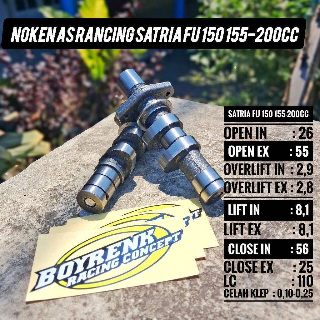 NOKEN AS SATRIA FU RACING 155cc 200cc /CAM SHAFT SATRIA FU RACING 155cc 200cc - BOYRENK RACING