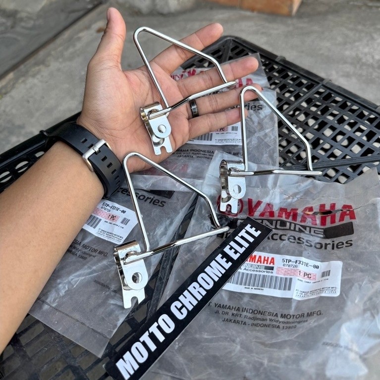 FINISHING CHROME BRECKET BREKET DUDUKAN SELANG REM DEPAN JUPITER Z LAMA BURHAN JUPITER Z ROBOT Z1 OR
