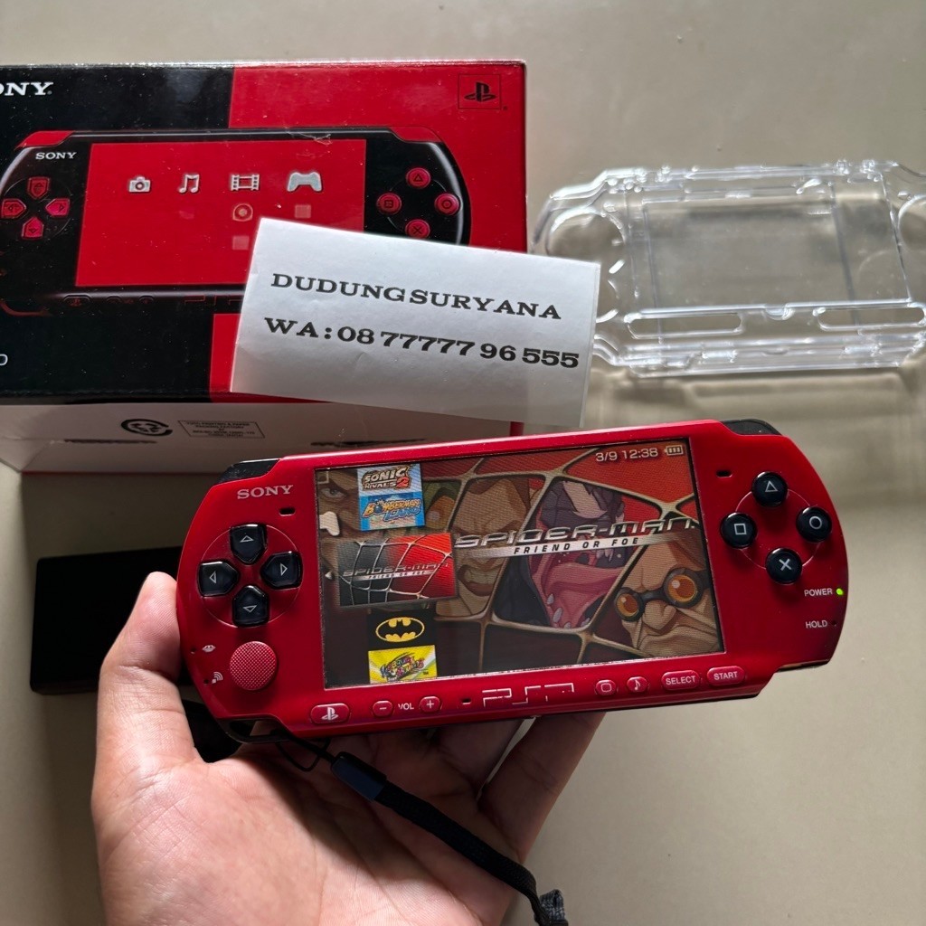 PSP 3006 TWO TONE BLACK RED CFW FULL GAME SIAP MAIN - KONDISI SECOND MULUS