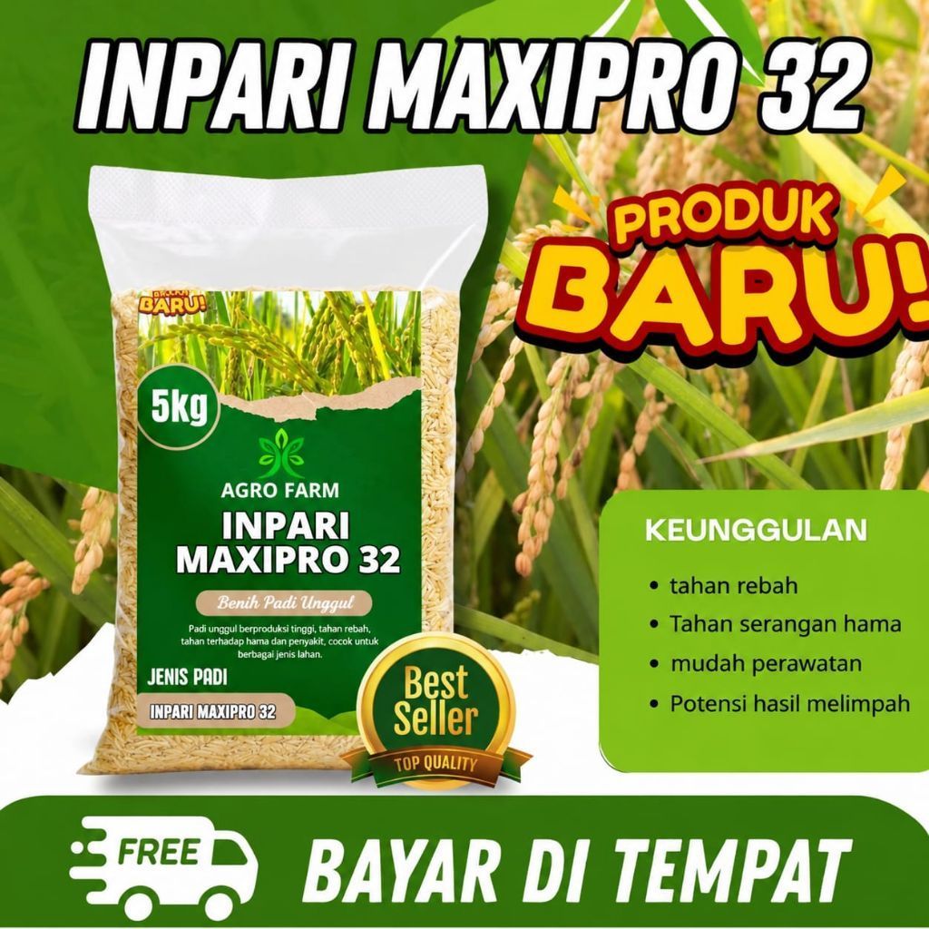 Benih Padi Agrofarm INPARI MAXIPRO 32 Benih Padi Unggul 5kg