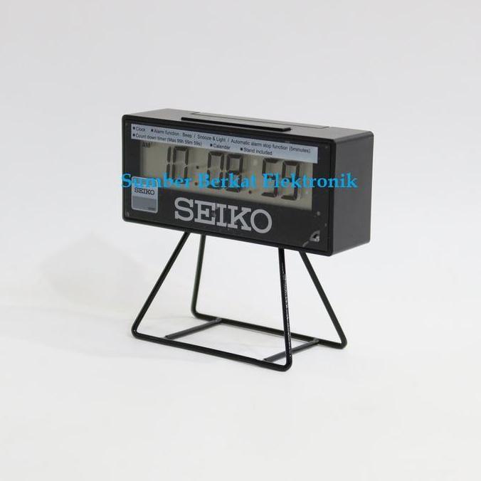 Jam Digital Seiko / Digital Meja Seiko- QHL072 (Hitam)