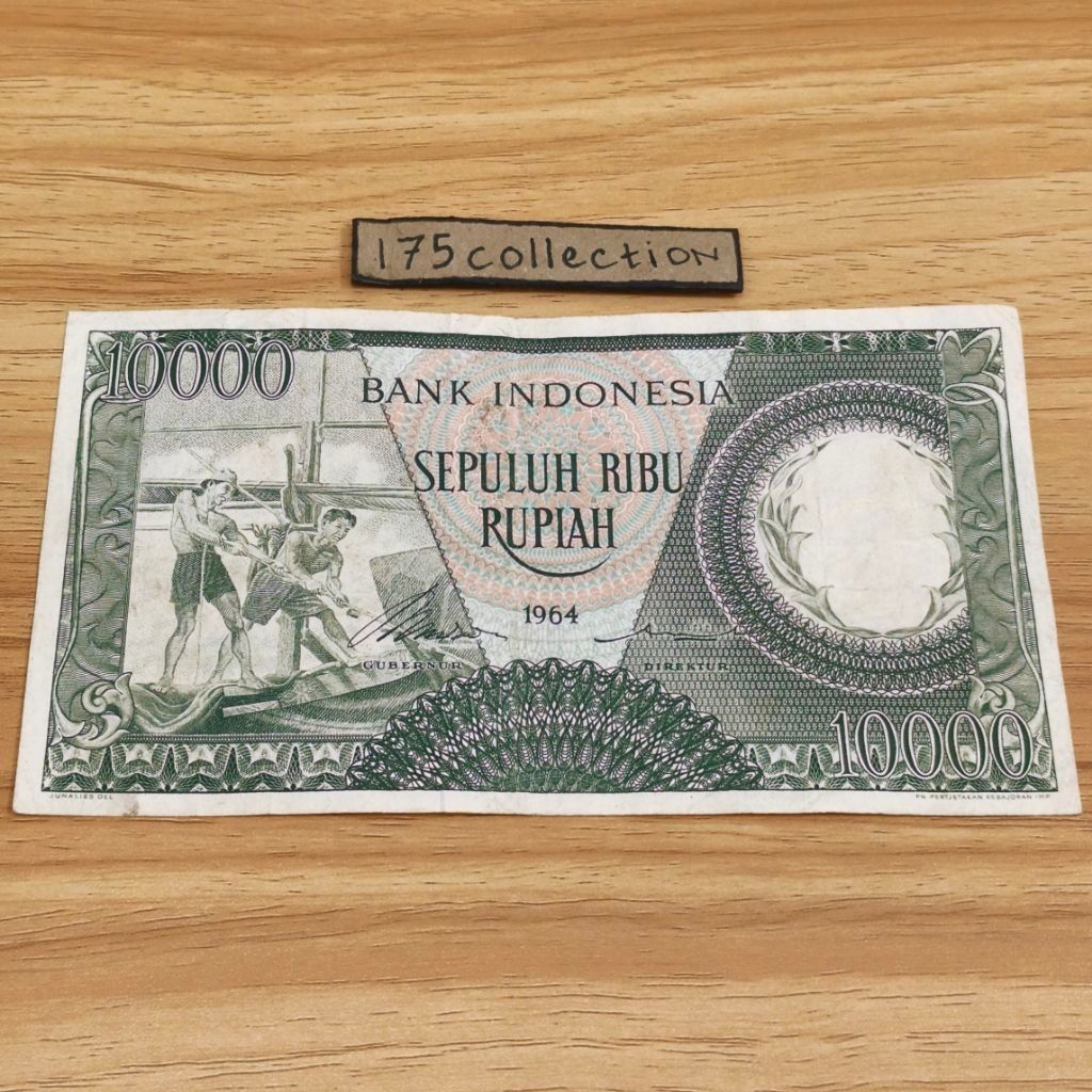 Uang Kuno Seri Pekerja 1000 Rupiah Noser XWQ36576 Tahun 1964 Original Asli