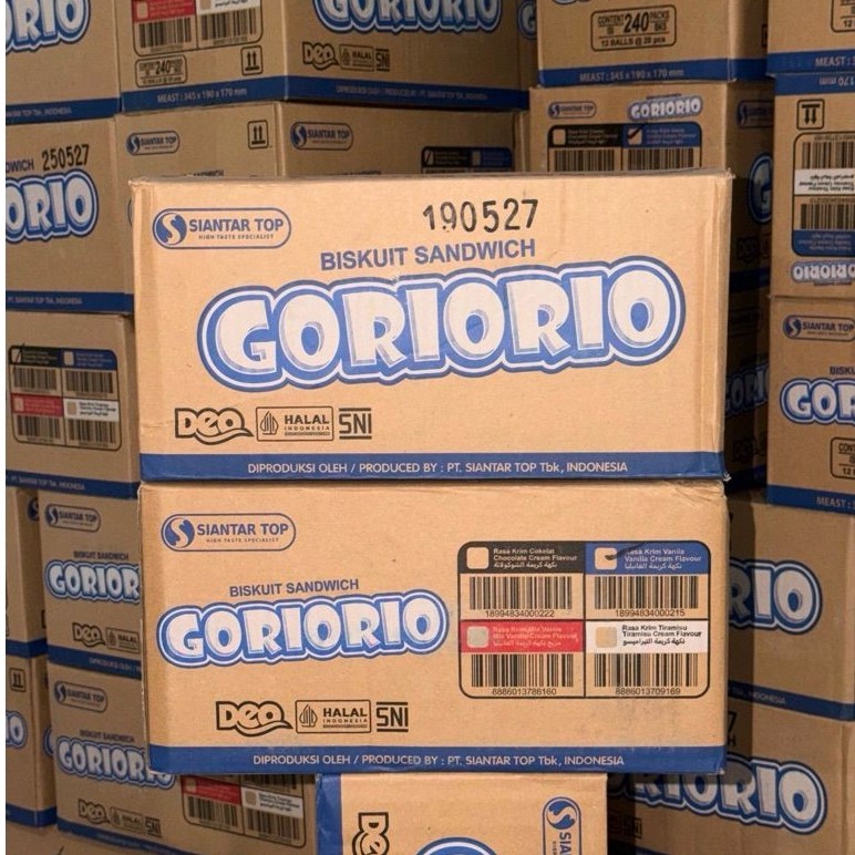 BISKUIT GORIORIO 1 DUS 12 pak x 20 pcs isi 240 pcs original