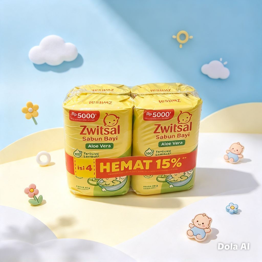 Paket Hemat Sabun Bayi Zwitsal Aloe Vera 4pcs