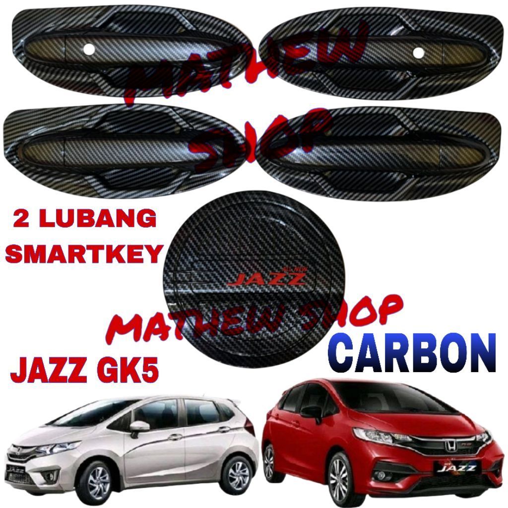 Outer Door Handle Tank Cover All New Grand Jazz GK5 GK 5 2014 2015 2016 2017 2018 2019 2020 Carbon K