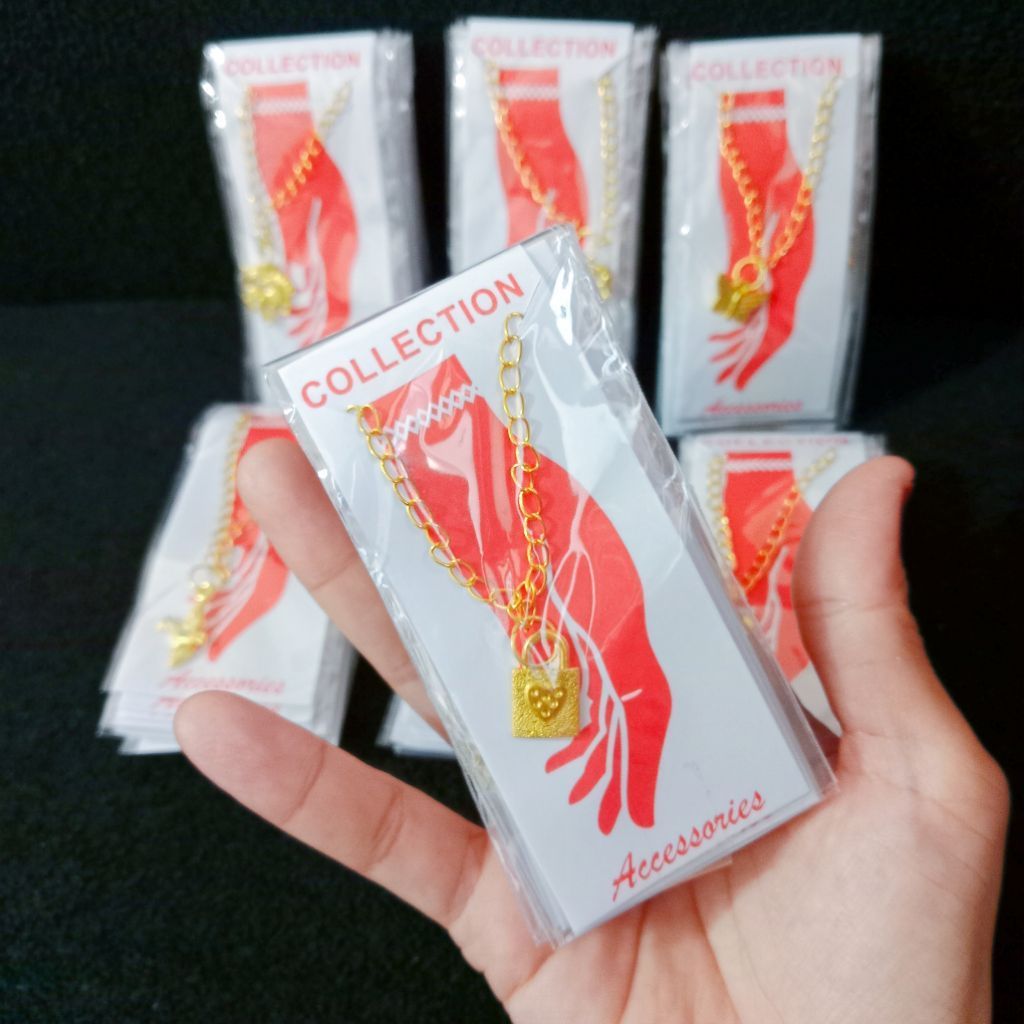 Gelang Tangan Anak Cewek 12 Pcs / Mainan Gelang Emas Liontin / Aksesoris Anak Murah