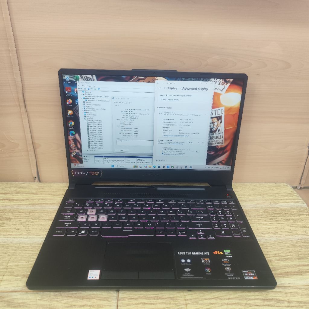 Laptop Second Asus Tuf Gm a15 Fa506ncr Amd Ryzen 7 7435hs Ram 16gb Ssd 512gb Rtx 3050 4gb Fhd