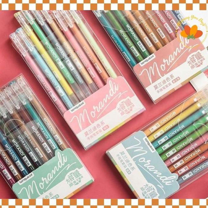New - 9Pcs Pastel Pen Gel Set Pulpen Warna Warni Pena Pulpen Aesthetic Journal Marker Gel Pen Pena A