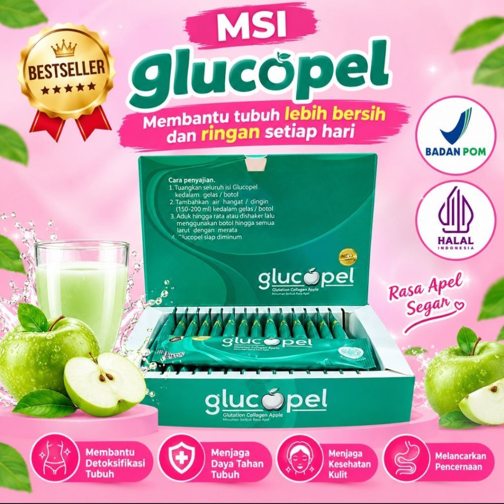 MSI Glucopel harga 1 saset Minuman Serbuk untuk Teman Gaya Hidup Sehat