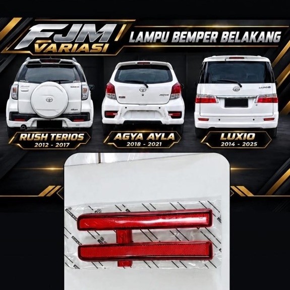 LAMPU REFLEKTOR BEMPER BUMPER BELAKANG SEMUA MOBIL TOYOTA RUSH AGYA E G TRD SPORTIVO ULTIMO DAIHATSU