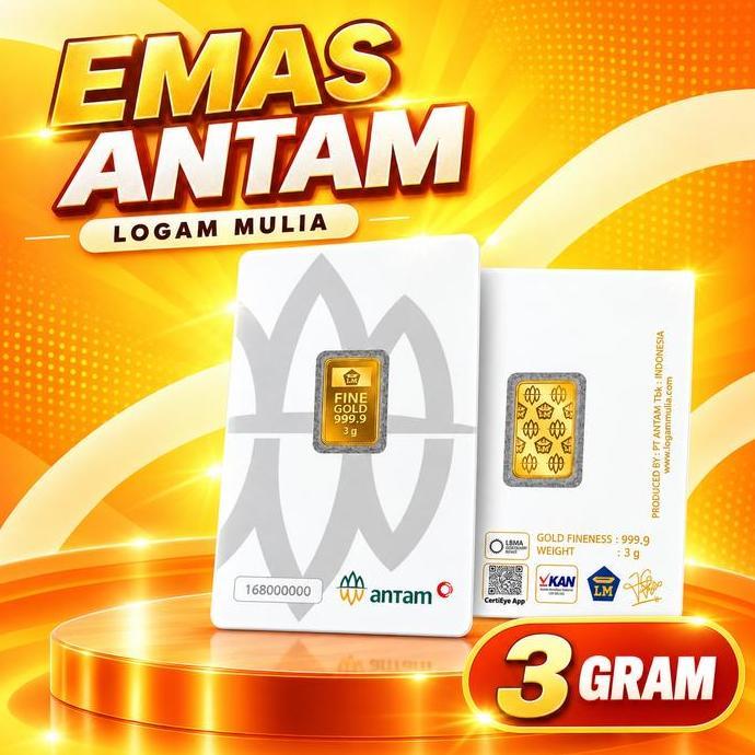 Terlaris Antam Logam Mulia Emas Antam 3 Gram Emas Logam Mulia Antam 3 Gram