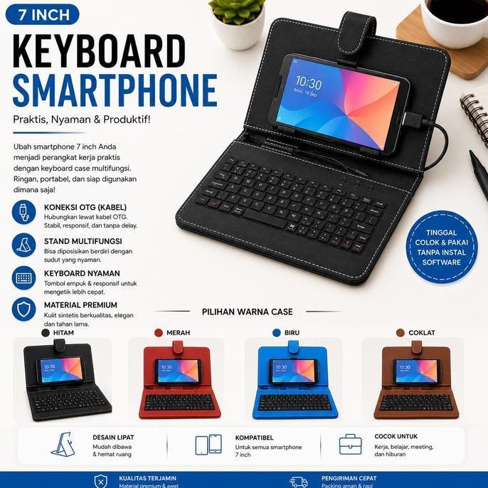 Eudora- Keyboard Tablet 7Inch Universal Smartphone Android Keyboard Tablet 7Inch Universal Sarung Ke