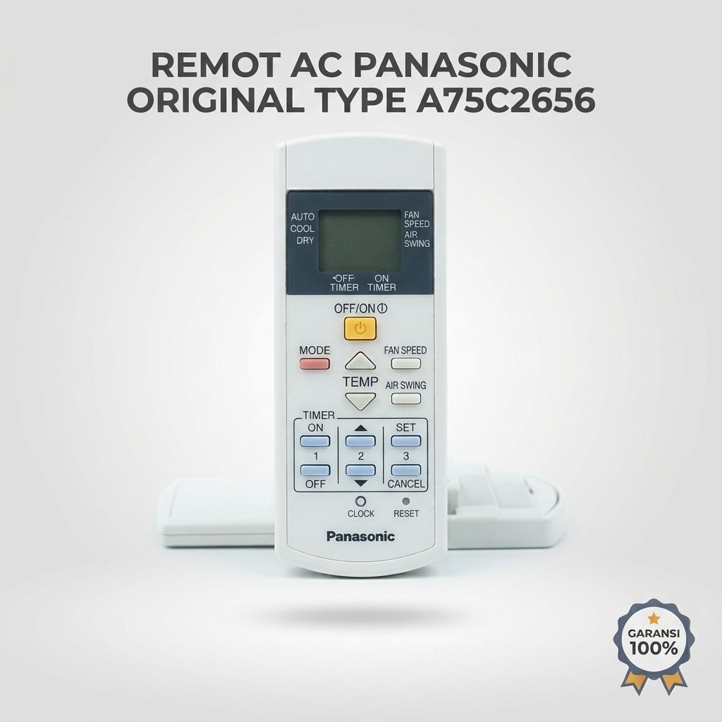 REMOTE AC PANASONIC TYPE A75C2656 ASLI ORIGINAL