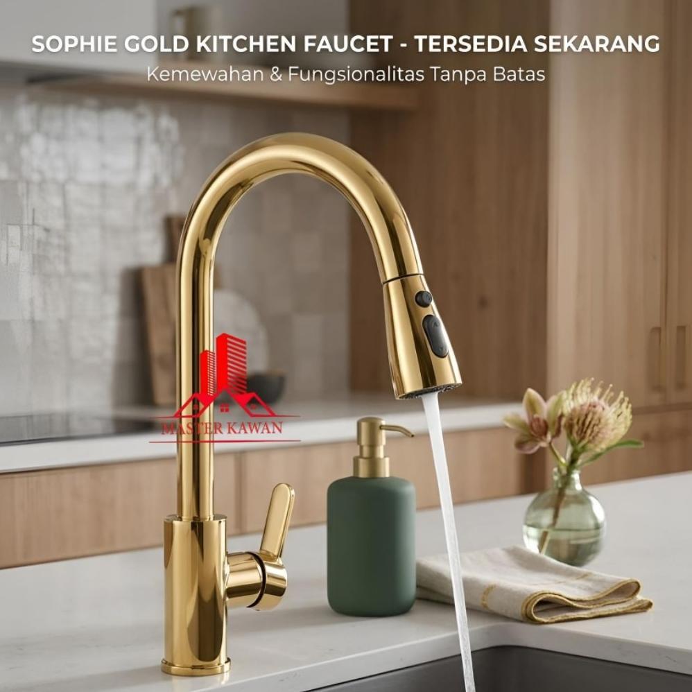 KRAN KITCHEN SINK STAINLESS SUS 304 GOLD /KRAN SINK TARIK GOLD