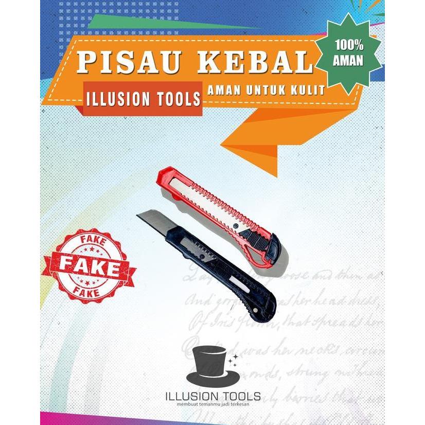 Ndarwatisyagat32 - Alat Sulap Pisau Cutter Kebal Aman Di Kulit Cocok Untuk Atraksi Dan Games Magic W