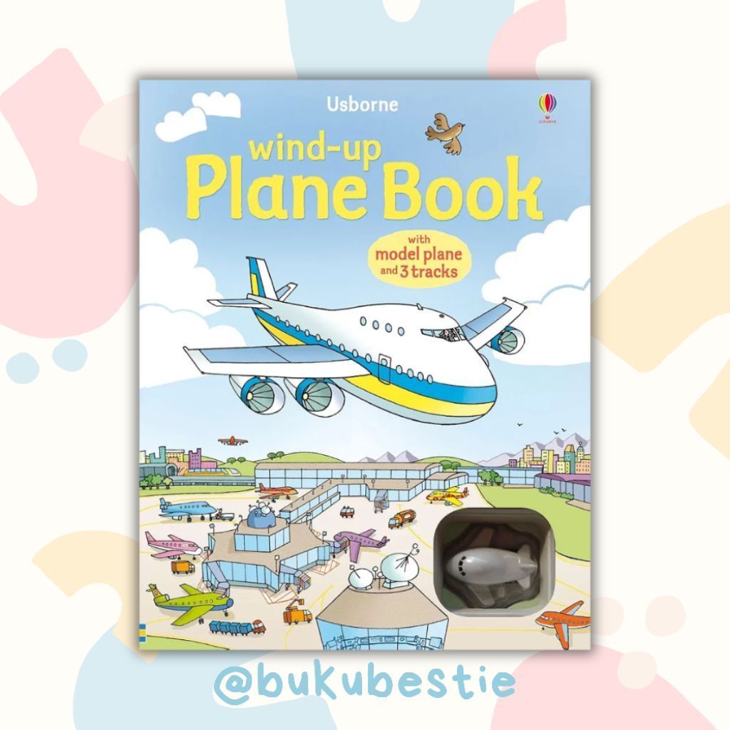 [NEW, SEALED, ORIGINAL] Usborne Wind-Up Plane Book - Buku Bacaan Anak - Board Book