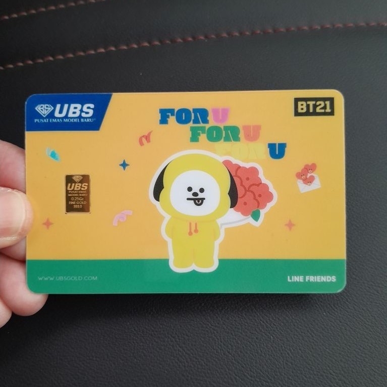 Logam mulia UBS 0.25 gram BT21 CHIMMY