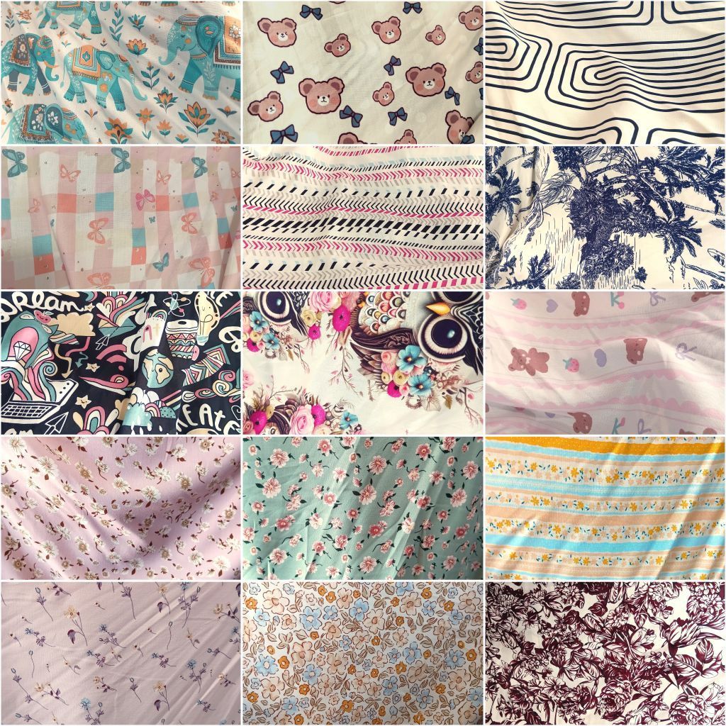 1/2 meter Kain Rayon | Katun Rayon | Bahan Rayon | Kain Meteran | Katun Rayon Motif | Bahan Import