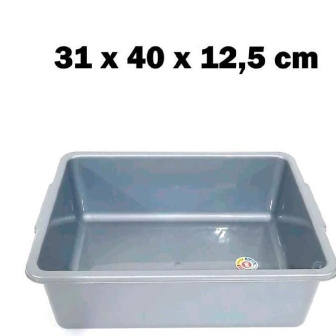Veryclean- Baskom Plastik / Baskom Kotak / Bak Segi Silver Komet Star Besar