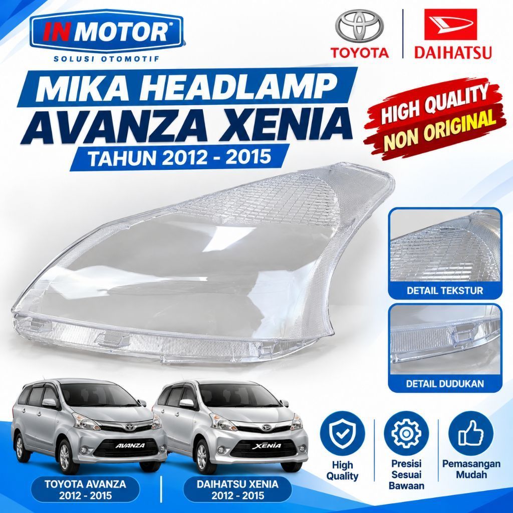 mika lampu depan avanza xenia 2012 2013 2014 2015/ mika headlamp avanza 2012 2013 2014 2015