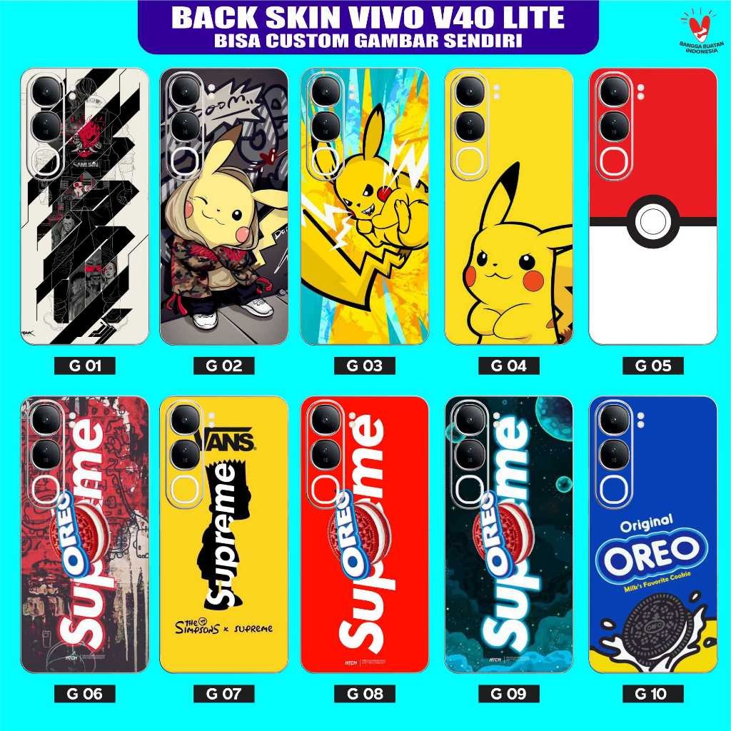 

[COD] Garskin Stiker Vivo V40 Lite Label Custom Presisi Terlaris