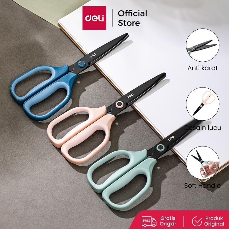 

Promo Deli Scissor / Gunting Kertas Anti Karat Handle Lembut Ez507 Promo