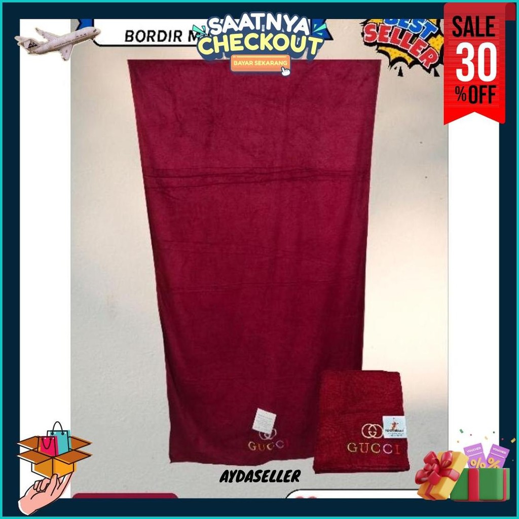 Handuk Mandi Jumbo Bordir Gucci Merk Semut Merah Original Produk
