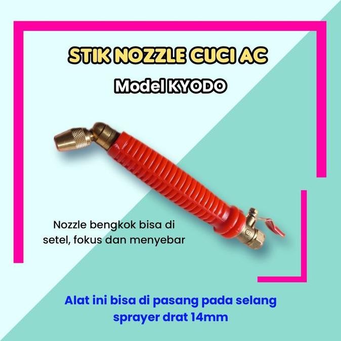 TERMURAH - Nozzle cuci AC kran semprotan sprayer bengkok Kyodo -nosel semprot air