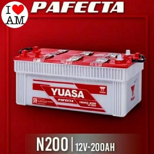 AKI YUASA 200 AMPER N200  ACCU GENSET ORI PAFECTA TRUK BIS DISEL SOLAR