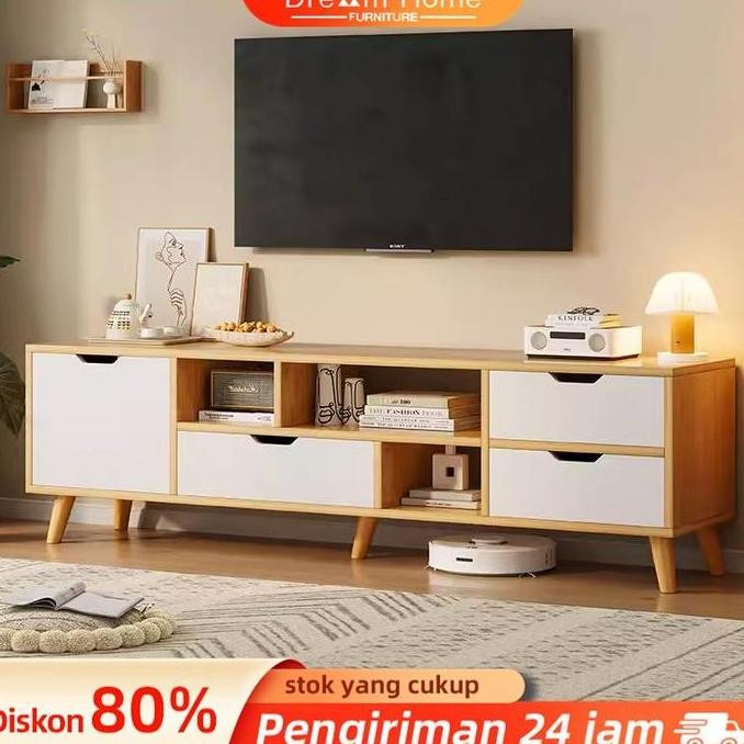 Dream Home Furniture Rak TV/ Meja TV Minimalis Modern Nordic/ Lemari TV