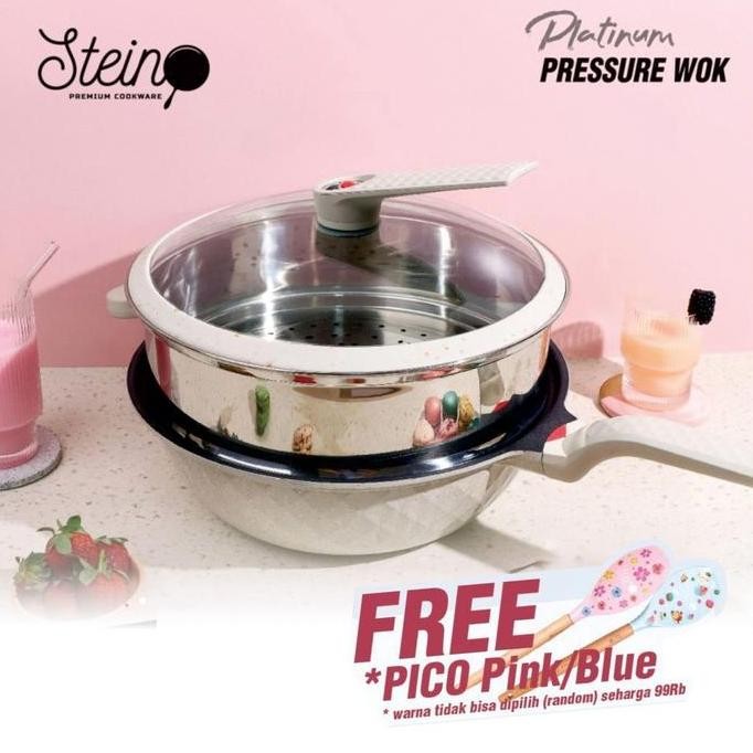 STEINCOOKWARE STEIN WOK PLATINUM PRESSURE COOKER PANCI PRESTO