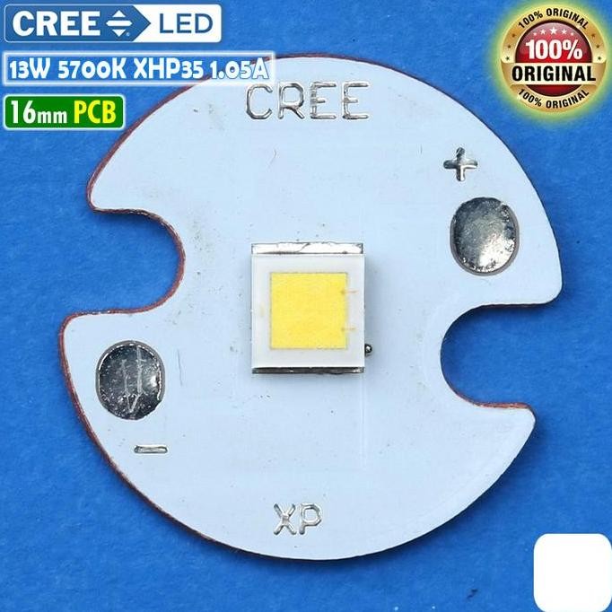 TERBARU - CREE 13W XHP35 Hi Putih 5700K 12V XHP 35 Mata Led Sorot Tembak 16mm 1A