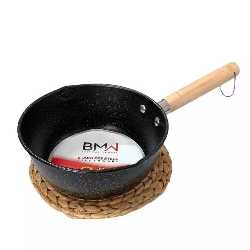 Panci Susu Milk Pot Bintik Hitam Panci Rebus Mie Air Teflon Penggorengan Anti Lengket Panci Masak aS